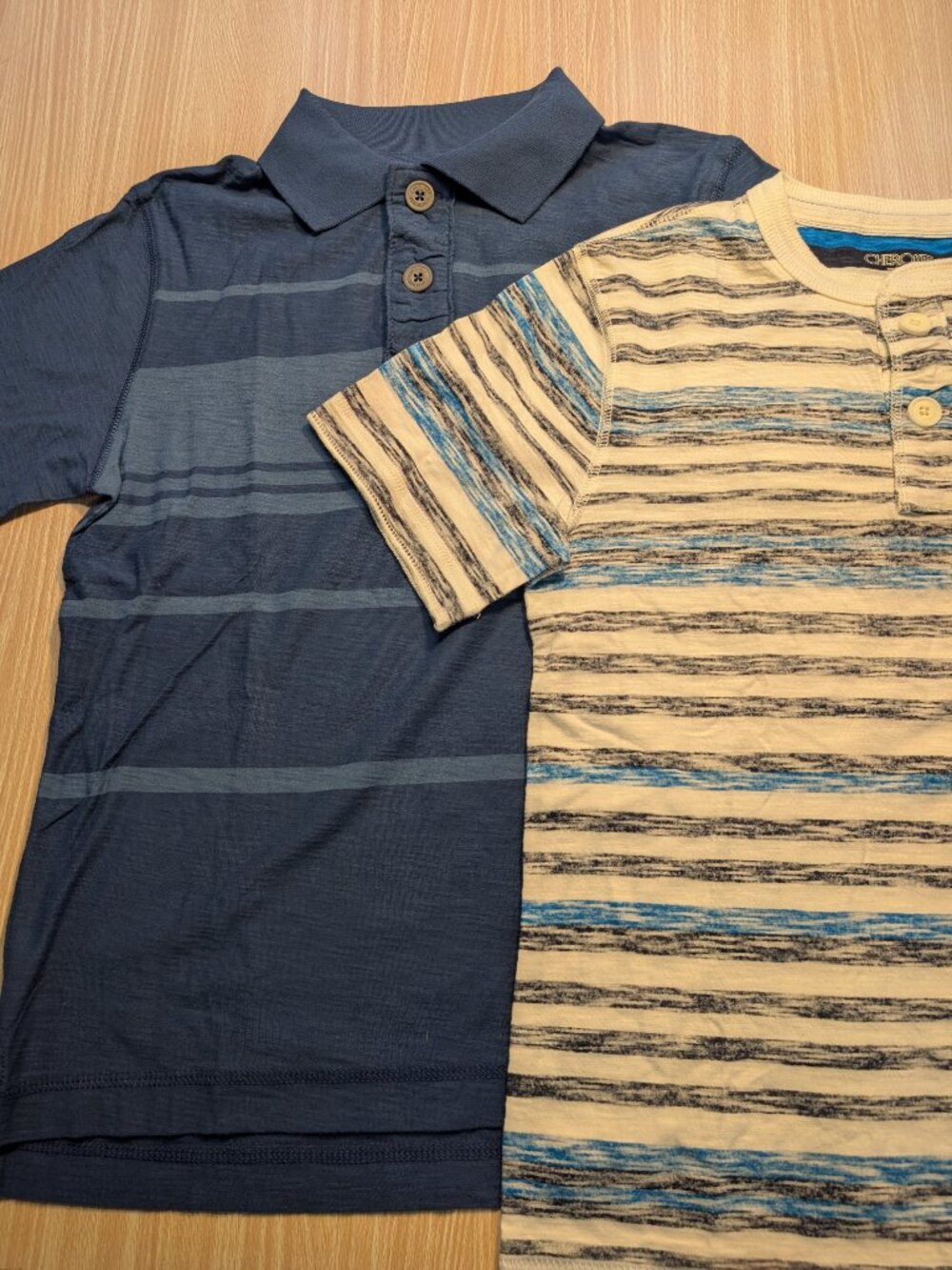 NWT Cherokee boy's set of 2 short sleeve striped shirts size 8/10